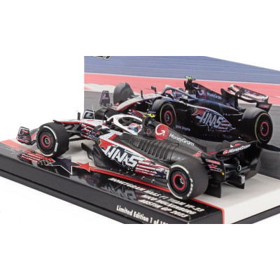 MINICHAMPS HAAS F1  VF-23 TEAM MONEYGRAM HAAS N 27 AUSTIN USA GP 2023 NICO HULKENBERG - WHITE BLACK RED 1/43