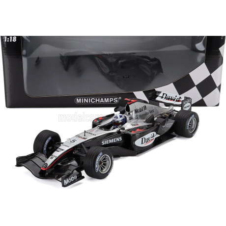 MINICHAMPS McLAREN F1  MP4/19 N 5 SEASON 2004 DAVID COULTHARD - BLACK SILVER 1/18