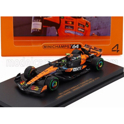 MINICHAMPS McLAREN F1  MCL39 TEAM MCLAREN N 4 WORLD CHAMPION WINNER AUSTRALIAN GP 2025 LANDO NORRIS - ORANGE BLACK 1/64