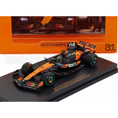 MINICHAMPS McLAREN F1  MCL39 TEAM MCLAREN N 81 AUSTRALIAN GP 2025 OSCAR PIASTRI - ORANGE BLACK 1/64