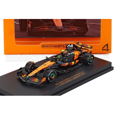 MINICHAMPS McLAREN F1  MCL39 TEAM MCLAREN N 4 WORLD CHAMPION 2nd CHINA GP 2025 LANDO NORRIS - ORANGE BLACK 1/64