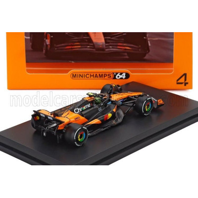 MINICHAMPS McLAREN F1  MCL39 TEAM MCLAREN N 4 WORLD CHAMPION 2nd CHINA GP 2025 LANDO NORRIS - ORANGE BLACK 1/64