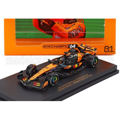 MINICHAMPS McLAREN F1  MCL39 TEAM MCLAREN N 81 WINNER CHINA GP 2025 OSCAR PIASTRI - ORANGE BLACK 1/64