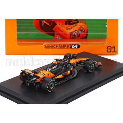 MINICHAMPS McLAREN F1  MCL39 TEAM MCLAREN N 81 WINNER CHINA GP 2025 OSCAR PIASTRI - ORANGE BLACK 1/64