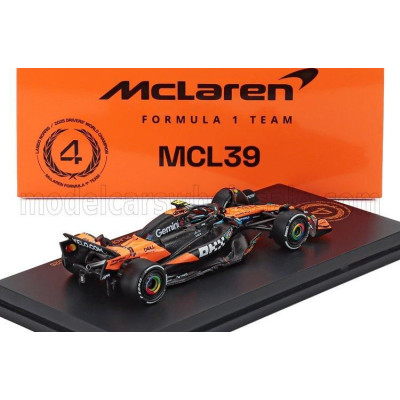 MINICHAMPS McLAREN F1  MCL39 TEAM MCLAREN N 4 WORLD CHAMPION 3rd ABU DHABI GP WITH PIT BOARD AND POSITION BOARD 2025 + STANDING