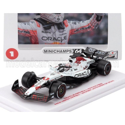 MINICHAMPS RED BULL F1  RB21 TEAM ORACLE RED BULL RACING N 1 WINNER JAPAN GP 2025 MAX VERSTAPPEN - WHITE RED 1/64