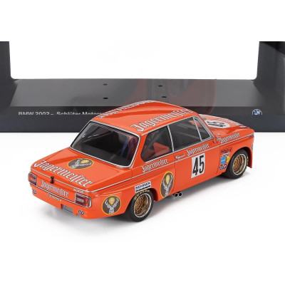 MINICHAMPS BMW 2002 TEAM SCHLUTER MOTORSPORT JAGERMEISTER N 45 DRM NORISRING 1974 HELMUT KELLENERS - ORANGE 1/18