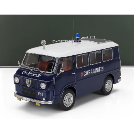MITICA DIECAST ALFA ROMEO F-12 MINIBUS 1-SERIES CARABINIERI - POLICE - 1969 - BLUE WHITE 1/18