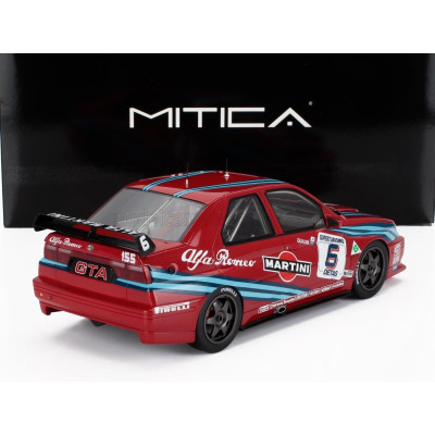 MITICA R ALFA ROMEO ALFA ROMEO 155 GTA SUPERTURISMO MARTINI N 6 6th MONZA 1992 LUCA CADALORA - RED 1/18