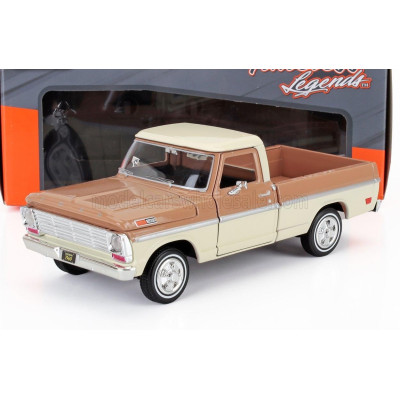 MOTOR MAX FORD USA F-100 PICK-UP 1969 - LIGHT BROWN CREAM 1/24