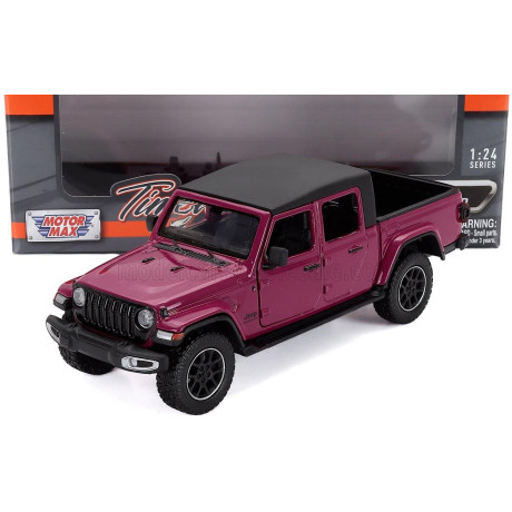 MOTOR MAX JEEP GLADIATOR OVERLAND PICK-UP SOFT-TOP 2021 - DARK FUCSIA 1/27