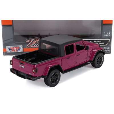 MOTOR MAX JEEP GLADIATOR OVERLAND PICK-UP SOFT-TOP 2021 - DARK FUCSIA 1/27