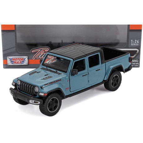 MOTOR MAX JEEP GLADIATOR RUBICON PICK-UP HARD-TOP 2021 - LIGHT BLUE 1/27