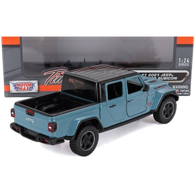 MOTOR MAX JEEP GLADIATOR RUBICON PICK-UP HARD-TOP 2021 - LIGHT BLUE 1/27