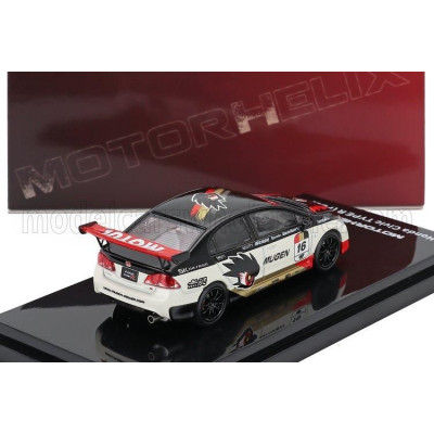 MOTORHELIX HONDA CIVIC TYPE-R (FD2) RACING 2007 - WHITE GOLD BLACK 1/64