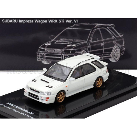 MOTORHELIX SUBARU IMPREZA WRX SW STATION WAGON 2001 - WHITE 1/64