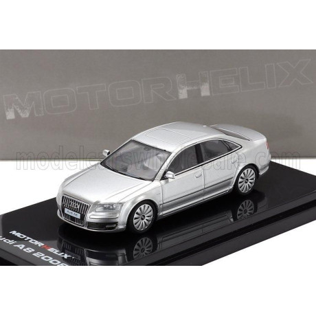 MOTORHELIX AUDI A8 L W12 QUATTRO 2008 - SILVER 1/64