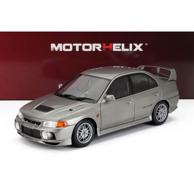 MOTORHELIX MITSUBISHI LANCER EVO IV WITH ENGINE AND ACCESSORIES 1999 - GREY MET 1/18