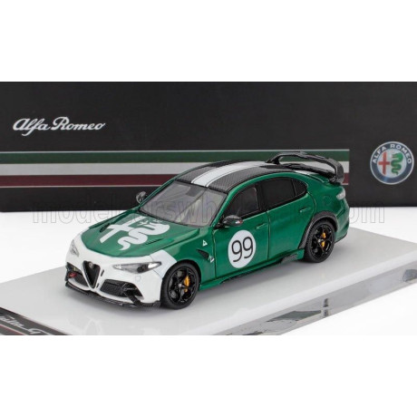 MOTORHELIX ALFA ROMEO GIULIA GTAm N 99 RACING 2021 - GREEN WHITE 1/64