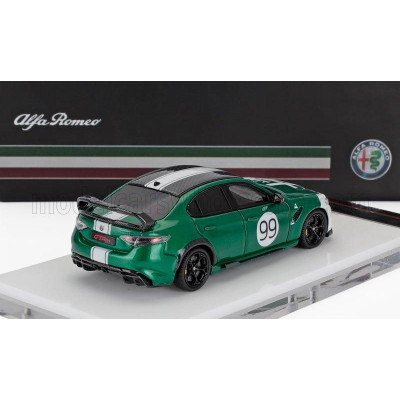 MOTORHELIX ALFA ROMEO GIULIA GTAm N 99 RACING 2021 - GREEN WHITE 1/64