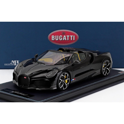 MR MODELS BUGATTI MISTRAL W16 2023 - CON VETRINA - WITH SHOWCASE - BLACK 1/18