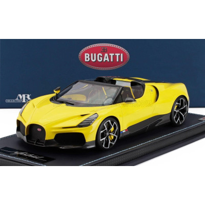 MR MODELS BUGATTI MISTRAL W16 2023 - CON VETRINA - WITH SHOWCASE - YELLOW 1/18