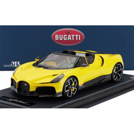 MR MODELS BUGATTI MISTRAL W16 2023 - CON VETRINA - WITH SHOWCASE - YELLOW 1/18