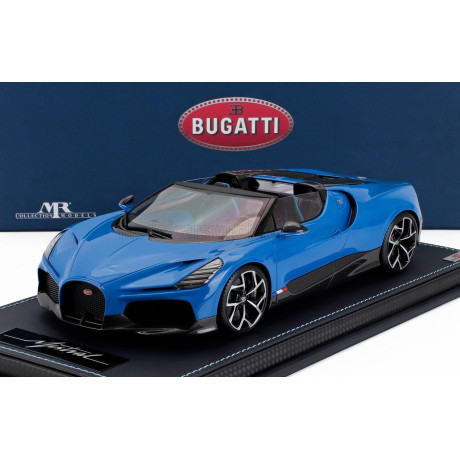 MR MODELS BUGATTI MISTRAL W16 2023 - CON VETRINA - WITH SHOWCASE - BLUE 1/18