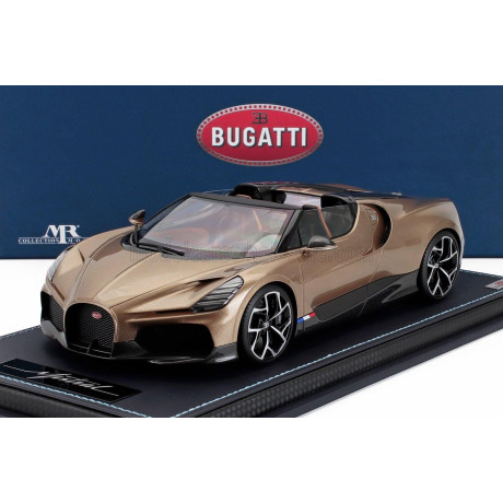 MR MODELS BUGATTI MISTRAL W16 2023 - CON VETRINA - WITH SHOWCASE - GOLD 1/18