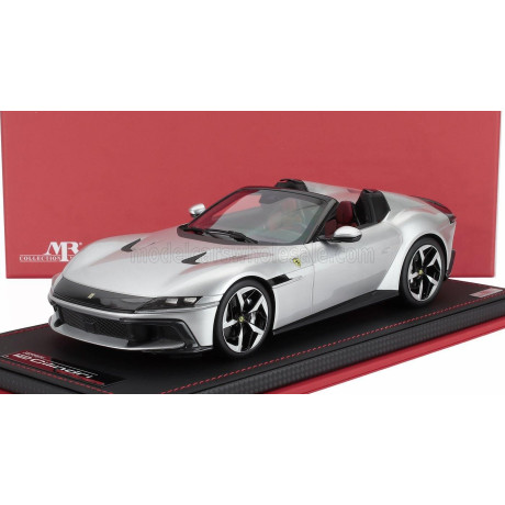 MR MODELS FERRARI 12CILINDRI SPIDER V12 830cv 2024 - CON VETRINA - WITH SHOWCASE - ARGENTO NURBURGRING - SILVER 1/18