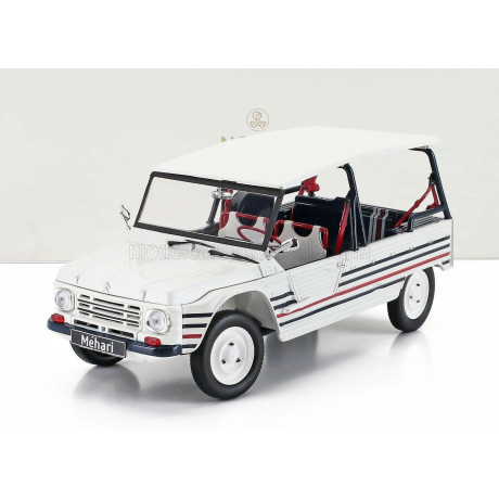 NOREV CITROEN MEHARI 2016 - WHITE BLUE RED 1/18