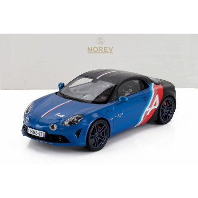 NOREV RENAULT A110 ALPINE TRACKSIDE N 14 MONZA GP 2021 FERNANDO ALONSO - BLUE BLACK 1/18