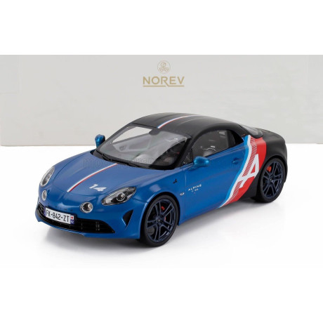 NOREV RENAULT A110 ALPINE TRACKSIDE N 14 MONZA GP 2021 FERNANDO ALONSO - BLUE BLACK 1/18