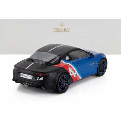 NOREV RENAULT A110 ALPINE TRACKSIDE N 14 MONZA GP 2021 FERNANDO ALONSO - BLUE BLACK 1/18