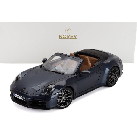 NOREV PORSCHE 911 992-2 CARRERA CABRIOLET OPEN 2024 - BLUE MET 1/18