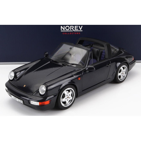 NOREV PORSCHE 911 964 CARRERA 4 TARGA 1991 - BLUE 1/18