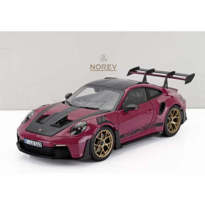 NOREV PORSCHE 911 992 GT3 RS COUPE WEISSACH PACKAGE 2022 - RUBY STAR 1/18