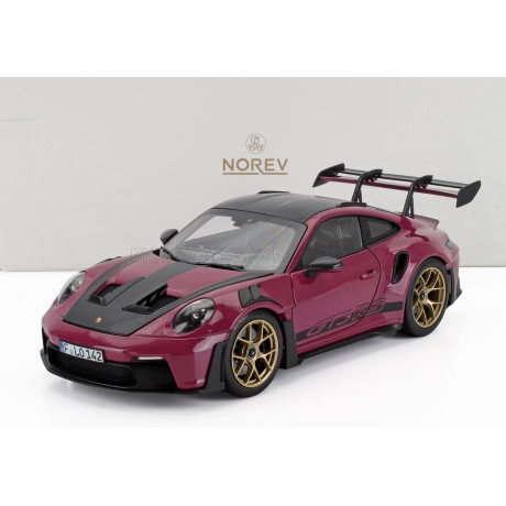 NOREV PORSCHE 911 992 GT3 RS COUPE WEISSACH PACKAGE 2022 - RUBY STAR 1/18