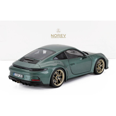 NOREV PORSCHE 911 992 GT3 WITH TOURING PACKET COUPE 2021 - GREEN MET 1/18