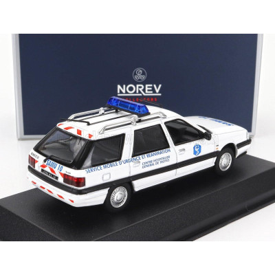 NOREV RENAULT R21 NEVADA SW STATION WAGON SAMU AMBULANCE 1991 - WHITE 1/43