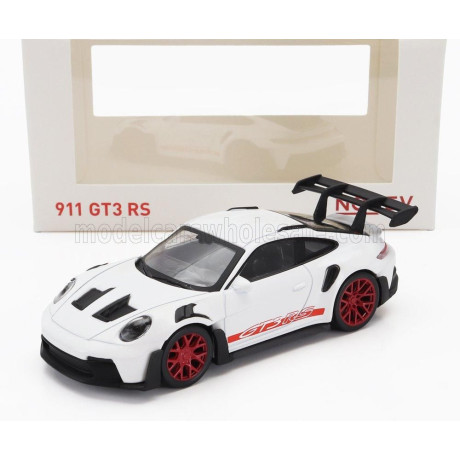 NOREV PORSCHE 911 992 GT3 RS COUPE 2022 - WHITE RED 1/43