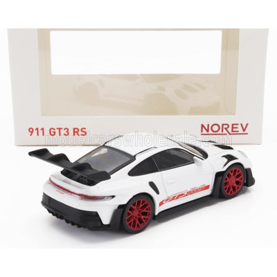NOREV PORSCHE 911 992 GT3 RS COUPE 2022 - WHITE RED 1/43