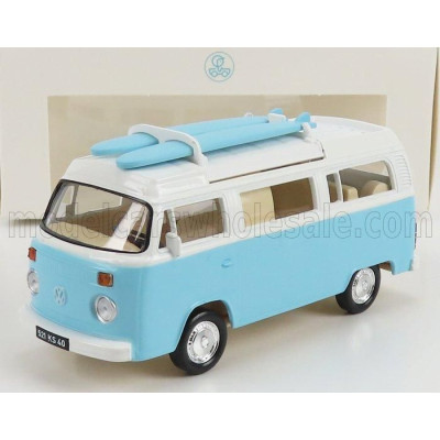 NOREV PORSCHE T2b CAMPER VAN 1962 - LIGHT BLUE WHITE 1/43