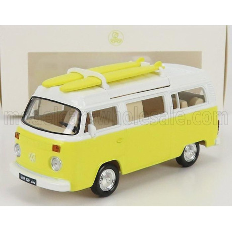 NOREV PORSCHE T2b CAMPER VAN 1962 - YELLOW WHITE 1/43