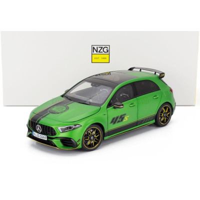 NZG MERCEDES BENZ A-CLASS A45S 4-MATIC AMG 2023 - GREEN MET BLACK 1/18