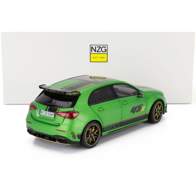 NZG MERCEDES BENZ A-CLASS A45S 4-MATIC AMG 2023 - GREEN MET BLACK 1/18