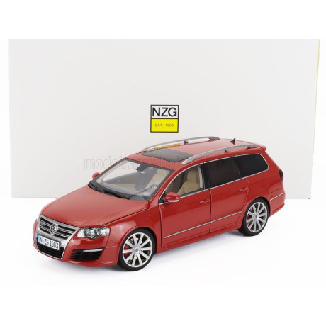 NZG VOLKSWAGEN PASSAT VARIANT R36 V6 SW STATION WAGON 2010 - ROSSO TORNADO - RED 1/18