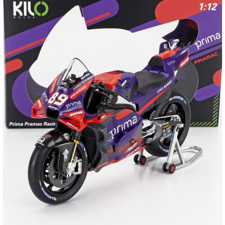 NZG DUCATI DESMOSEDICI GP24 TEAM PRAMAC RACING N 89 WORLD CHAMPION MOTOGP SEASON 2024 JORGE MARTIN - PURPLE RED BLACK 1/12