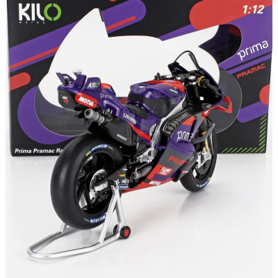 NZG DUCATI DESMOSEDICI GP24 TEAM PRAMAC RACING N 89 WORLD CHAMPION MOTOGP SEASON 2024 JORGE MARTIN - PURPLE RED BLACK 1/12