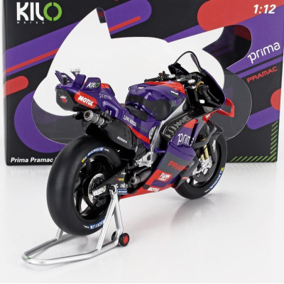 NZG DUCATI DESMOSEDICI GP24 TEAM PRAMAC RACING N 21 MOTOGP SEASON 2024 FRANCO MORBIDELLI - PURPLE RED BLACK 1/12